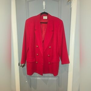 Vintage Giani Sport Bold Red Blazer with Gold Buttons